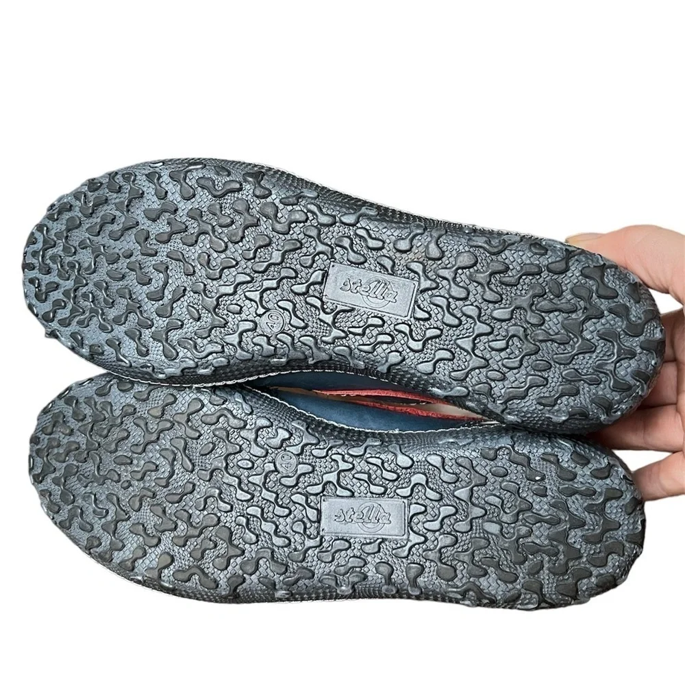 STELLA soft cornflour blue leather sneakers